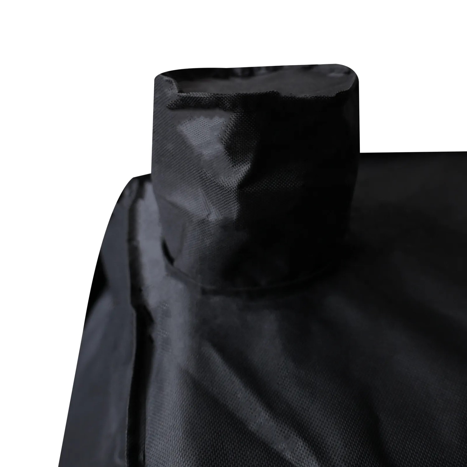 Detailaufnahme der schwarzen Wetterschutzhaube für Taino Hero Holzkohlegrill.