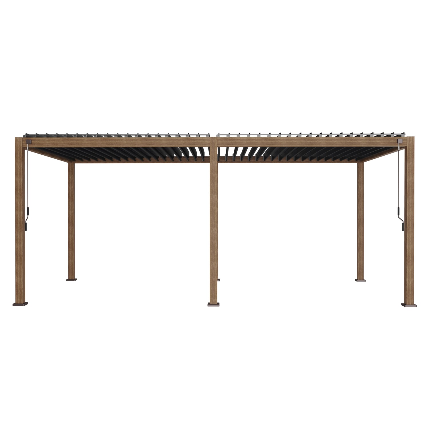 Pergola Mirador Deluxe 3 m x 6 m Ebenholz Braun Nachbildung günstig online kaufen