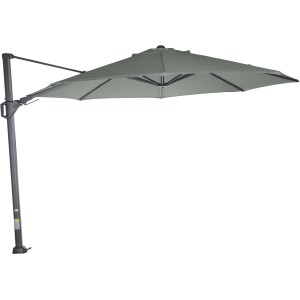 Siena Garden Ampelschirm, Ø 350 cm, Grün, mit Dreh- und Neigungsfunktion.