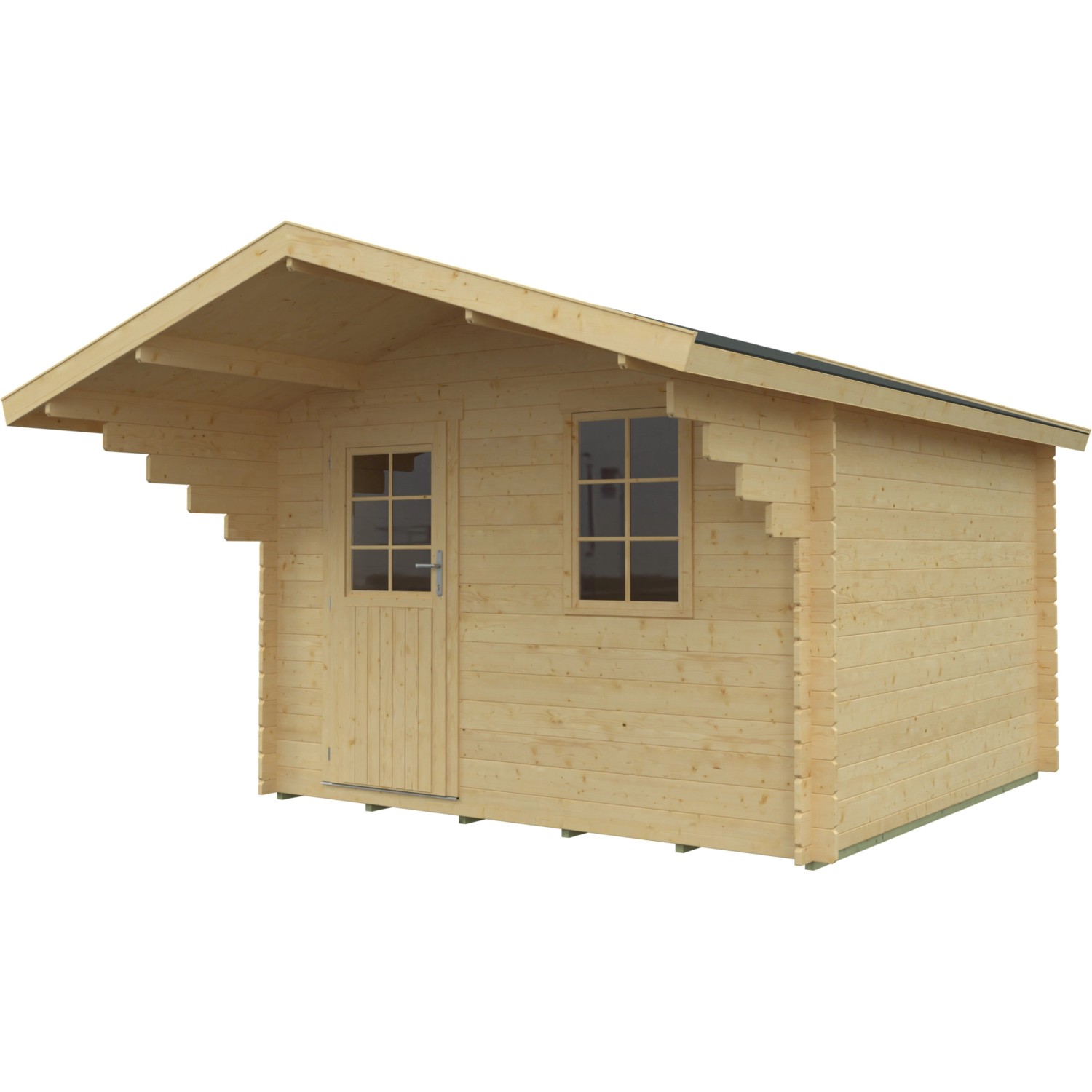 Kiehn-Holz Gartenhaus KH 28-028 Unberührt, 300x300 cm, mit Tür und Fenster. Holz-Gartenhaus für den Garten.