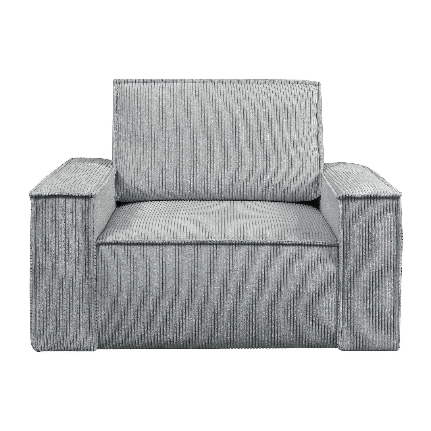 Vente-unique Sessel Mit Gerader Rückenlehne Amelia Hellgrau 120 cm