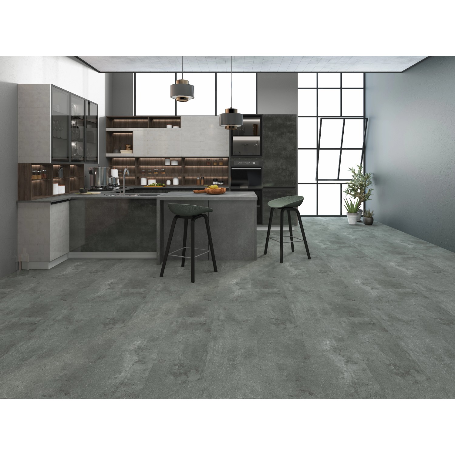 Decoflooring Click-Vinylboden Fliese Garda Fliesenoptik mit Trittschalldämm günstig online kaufen