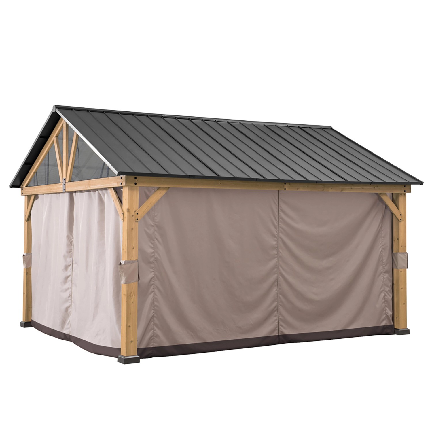 Sunjoy Vorhang für Zedernholz Gazebo 404 cm x 465 cm günstig online kaufen