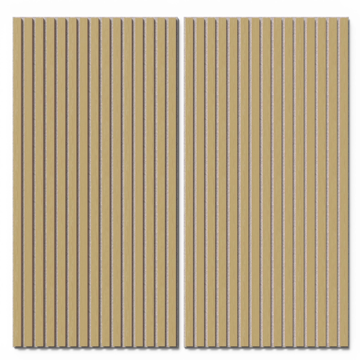 Akustikpaneel Wandverkleidung Eiche MDF Natur Akustikfilz Grau 119,8 cm