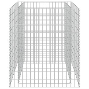 DELUKE Gabionen Hochbeet ROON Aus Stahl 90x90x100cm Steinkorb Gabionengitter Ziergabione Steingabione