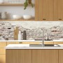 MySpotti Küchenrückwand Profix Cucina Vintage Wall Ziegel, 100x60 cm, in moderner Küche.