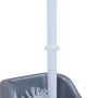 Bürstenmann WC-Garnitur Silber mit WC-Bürste und Randreiniger im silbernen Kunststofftopf.
