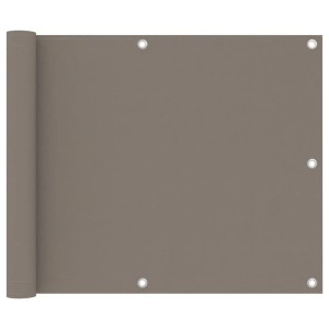 vidaXL Balkon-Sichtschutz Taupe aus Oxford-Gewebe, wasserdicht, UV-Schutz, mit Aluminium-Ösen.