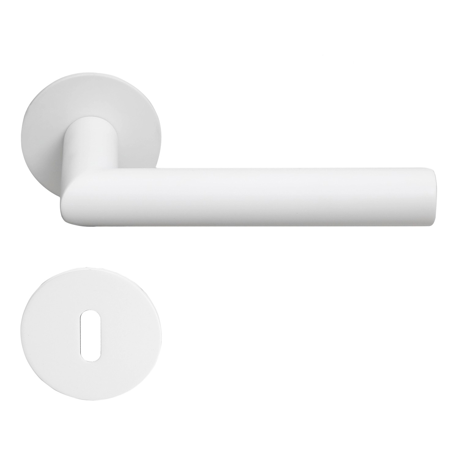 MeinTürgriff Drückergarnitur Toulouse Flachrosette Weiß Türdrücker BB günstig online kaufen