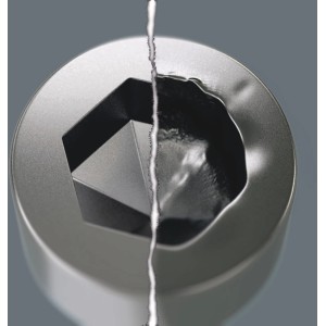 Detailaufnahme: Wera Elektroniker-Sechskantschraubendreher 1,3 mm. Präzisionswerkzeug für Elektronik.
