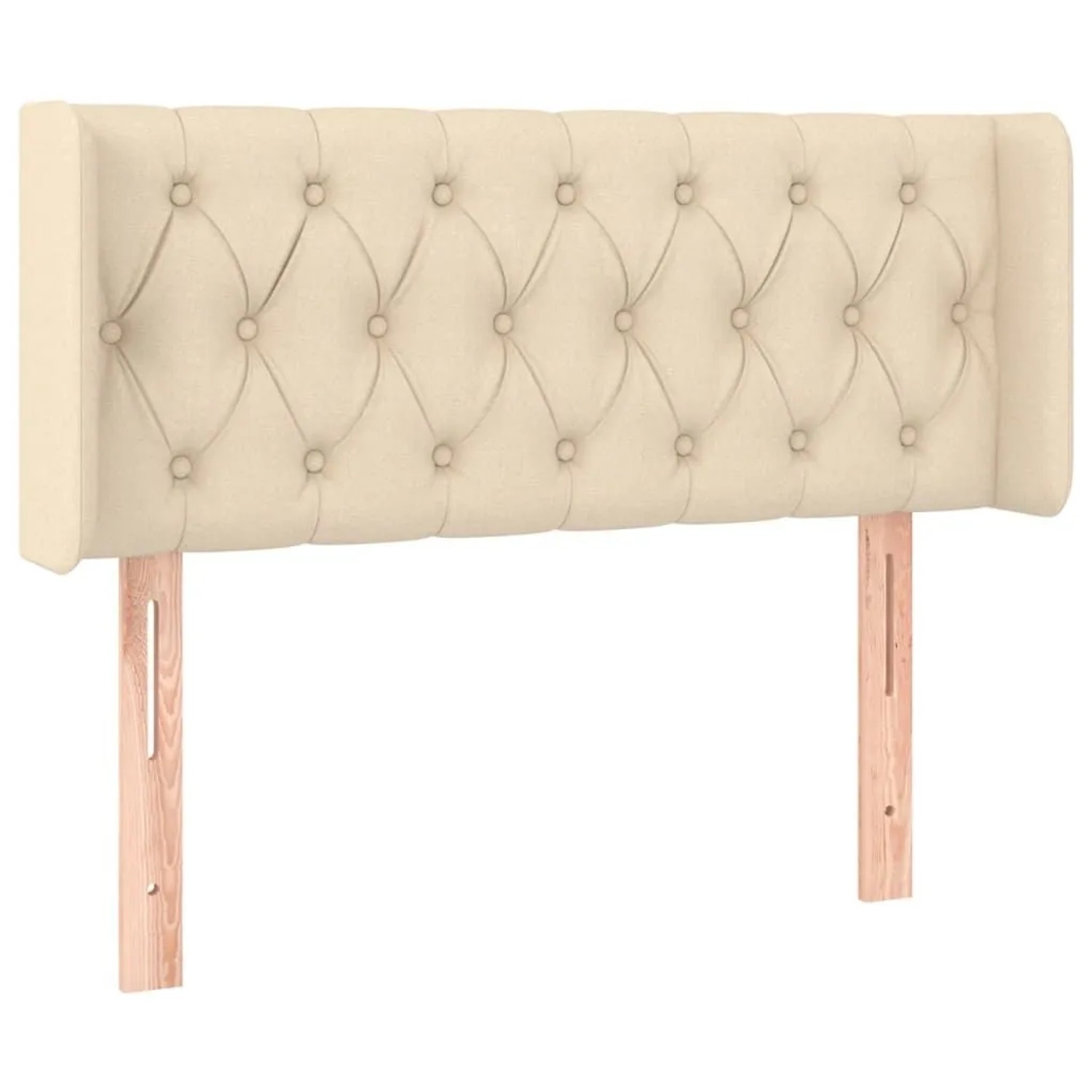 vidaXL Kopfteil mit Ohren Creme 93x16x78/88 cm Stoff 3119091