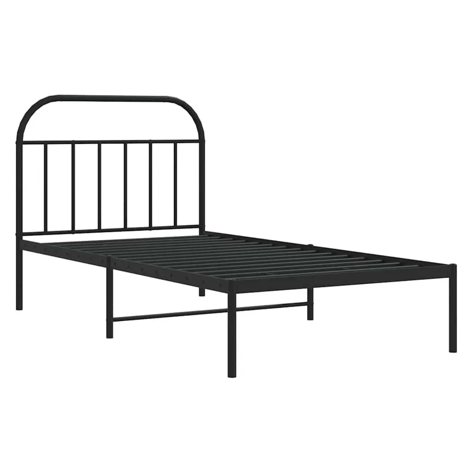 vidaXL Bettgestell mit Kopfteil Metall Schwarz 100x200 cm 353630 günstig online kaufen