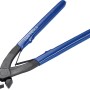 LUX Fliesenlochzange Classic, 200 mm, mit blauem Griff zum Ausbrechen von Fliesenlöchern.