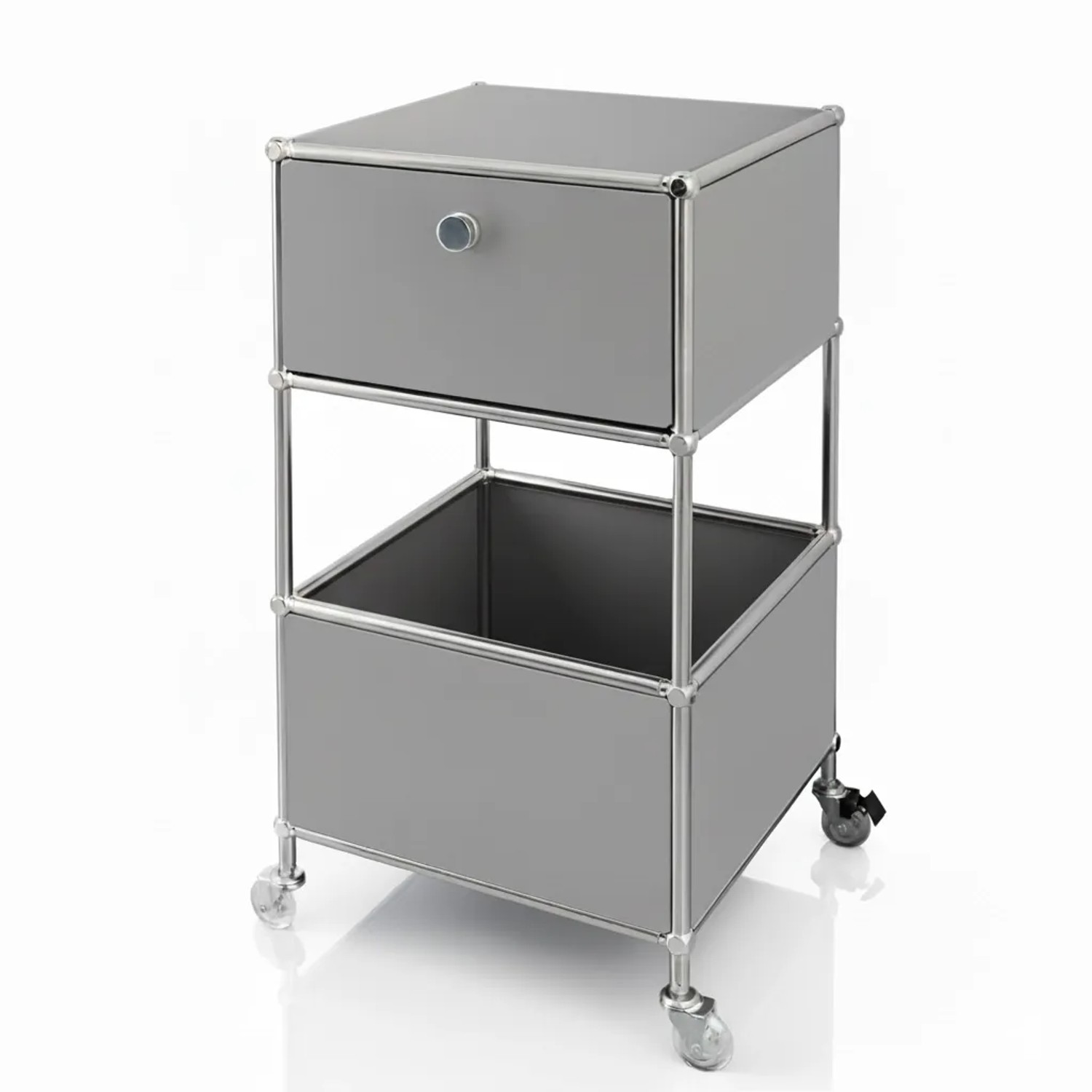 Floordirekt Metallregal Concept Epure MK-145 Mit Rollen 40 x 40 x 75 cm Grau