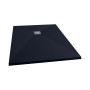 Rechteckige, anthrazitfarbene Schulte Duschwanne ExpressPlus Extraflach 120x80 cm mit Rinnenablauf.