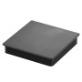 Schwarzer Ecofix Stopfen 80x80 mm für Terrassendielen Pfosten.