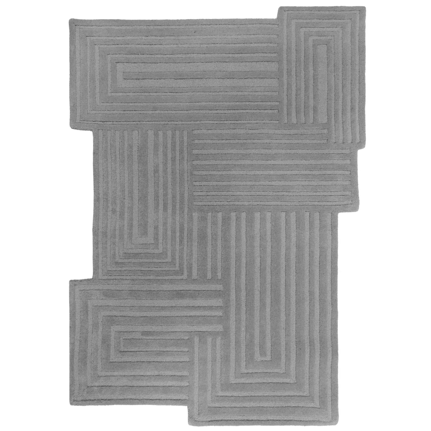 Flair Rugs Wollteppich Zen 200 cm x 290 cm Grau
