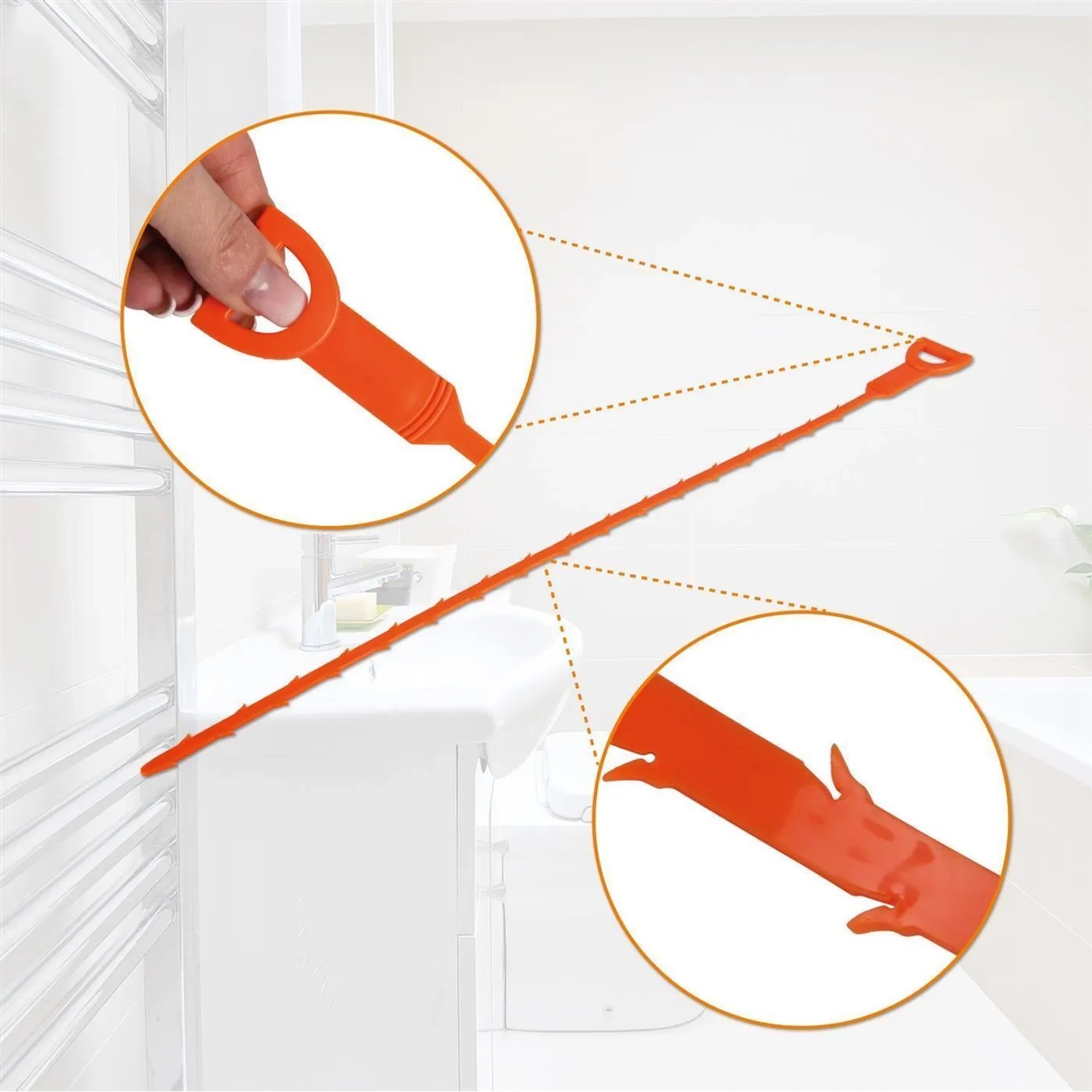 Bestlivings Abflussschlange 4er-Pack zur Abflussreinigung und Verstopfungsentfernung.