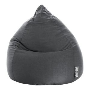 Anthrazitfarbener Sitting Point Sitzsack BeanBag Easy mit 220 l Volumen.