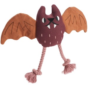 Hunter Hundespielzeug Rio Feldmaus lila mit Tau, 25 cm, für interaktiven Spielspaß und Zahnreinigung.