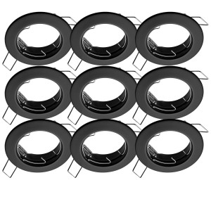 Oktaplex 3er Set Einbauspot Sedan für LED-Module 50mm Spot Rahmen Schwarz Deckenstrahler