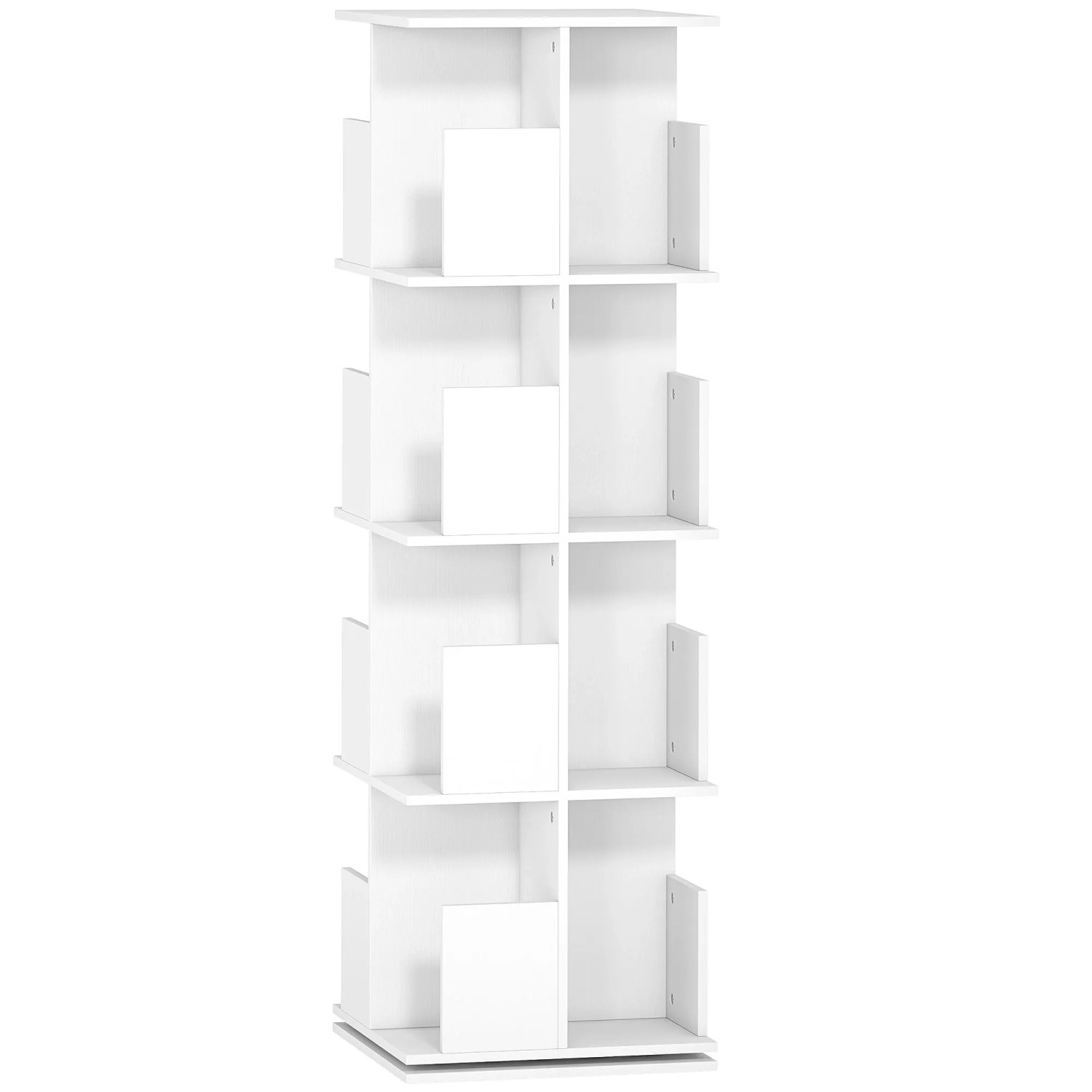 HOMCOM Bücherregal Spanplatte 39L x 39B x 128,3Hcm Weiß