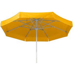 Goldgelber Schneider Schirm Jumbo, Ø 300 cm, mit Seilzugmechanik. Marktschirm für Garten und Terrasse.