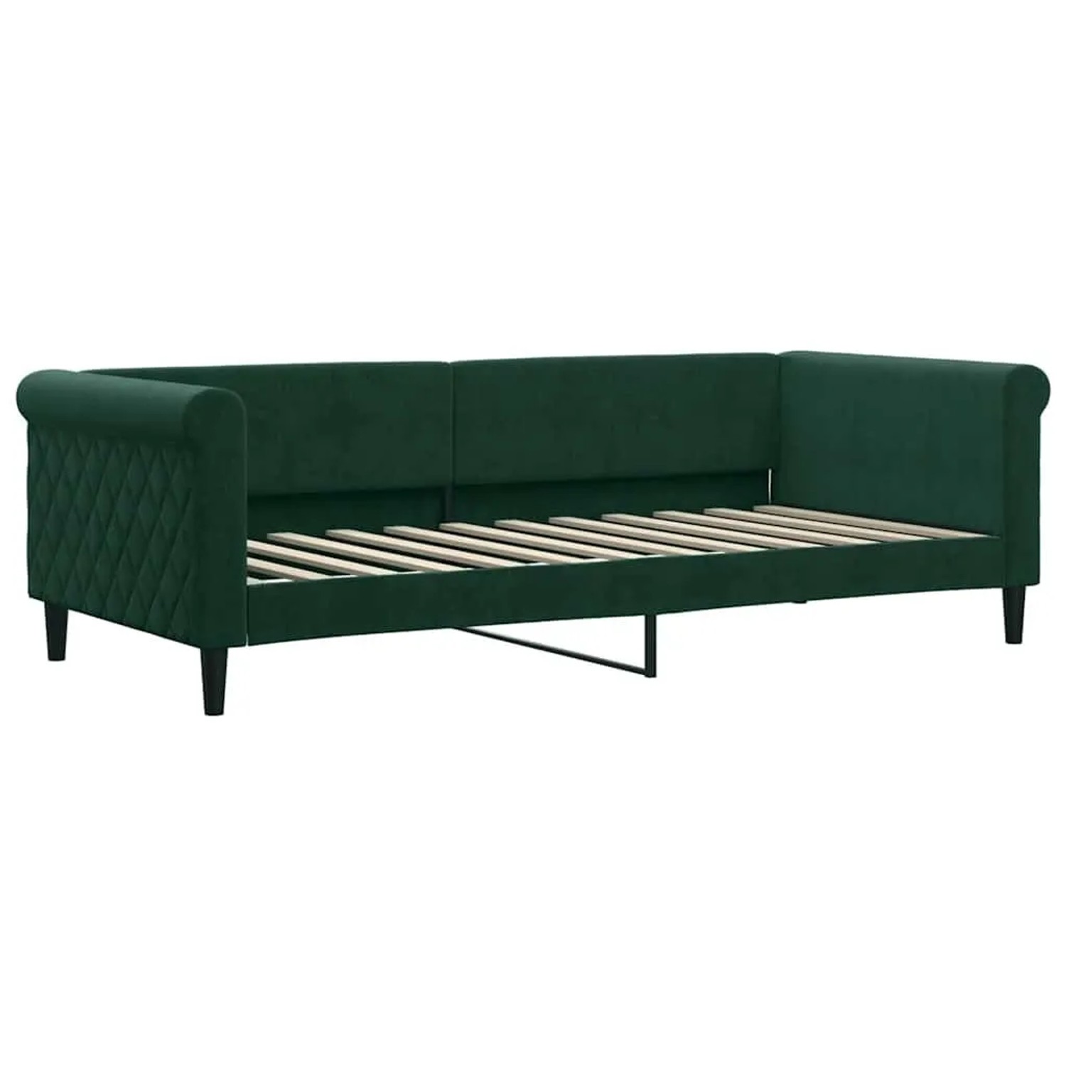 vidaXL Tagesbett Dunkelgrün 90x200 cm Samt 354246