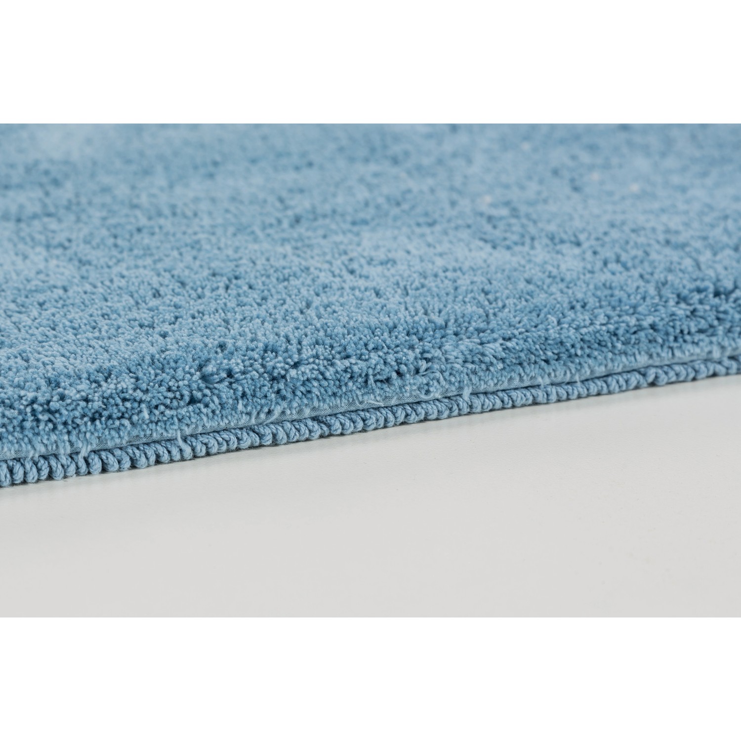 Schöner Wohnen Badteppich Bahamas, 60x90 cm, hellblau, Uni. Weicher Badvorleger für das Badezimmer.