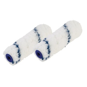 LUX Blaufadenwalzen Set, 2 Farbwalzen (10 cm) für glatte Flächen und Wandfarbe.