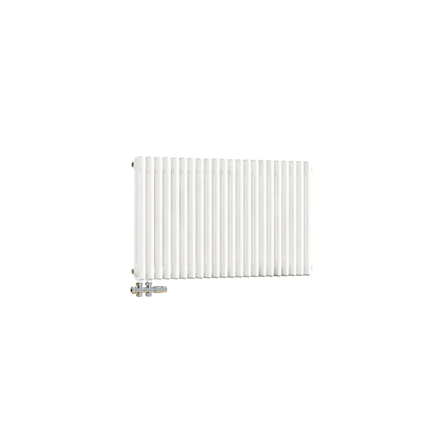 Duschparadies 600x1010mm Traditioneller Heizkörper für Warmwasserbetrieb Weiß 1554W 3Säulen
