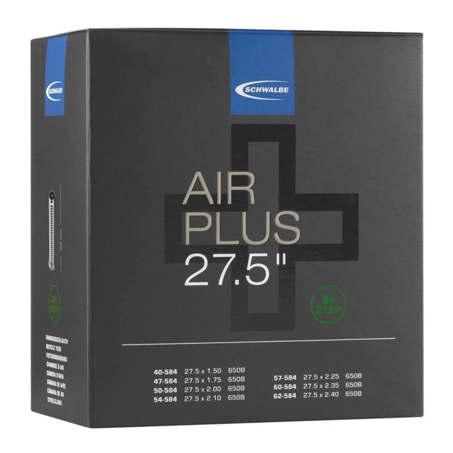 Schwalbe Schlauch SV 21AP Air Plus 27.5 Zoll 40/62-584 SV 40mm