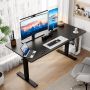 HOMAVO Elektrisch Höhenverstellbarer Schreibtisch 110x60cm mit Memory Funktion Anti Kollisions System Sitzerinnerung Schwarz_2