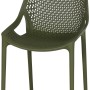 Siena Garden Stapelsessel District in Olive: Gartenstuhl aus Kunststoff mit offenem Design.
