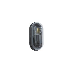 Schwarze Lucande Außenwandleuchte Serine aus Aluminium mit E27 Fassung.