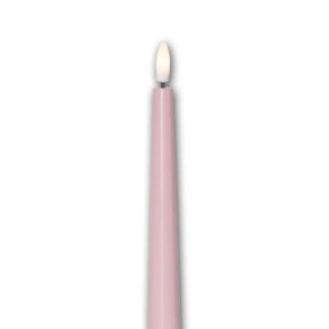 Rosa LED Stabkerze FLAMME CANDY mit warmweißer 3D Flamme und Timerfunktion.