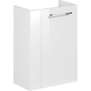 Fackelmann Waschbeckenunterschrank SBC, weiß, 44 cm breit. Badmöbel mit Tür und Griff.