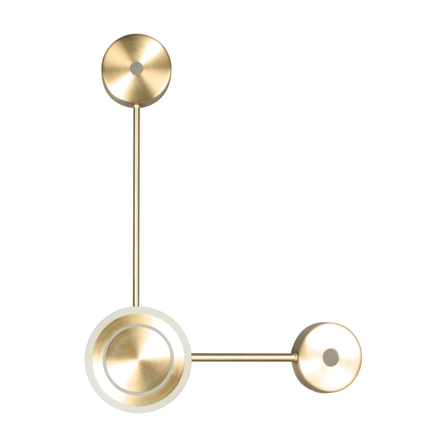Licht-Erlebnisse LED Wandlampe Modern 44 CM Hoch Aluminium In Gold 3000 K 560 LM Dimmbar