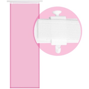 Bestgoodies Flächenvorhang Skylight Pink mit Technik, Detailaufnahme der Aufhängung.