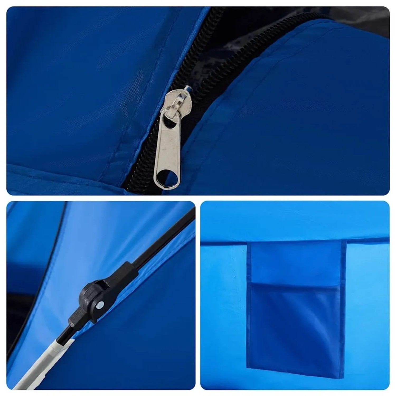 vidaXL Strandzelt 2 Personen Azurblau Quick Release Wasserdicht 4005302_13
