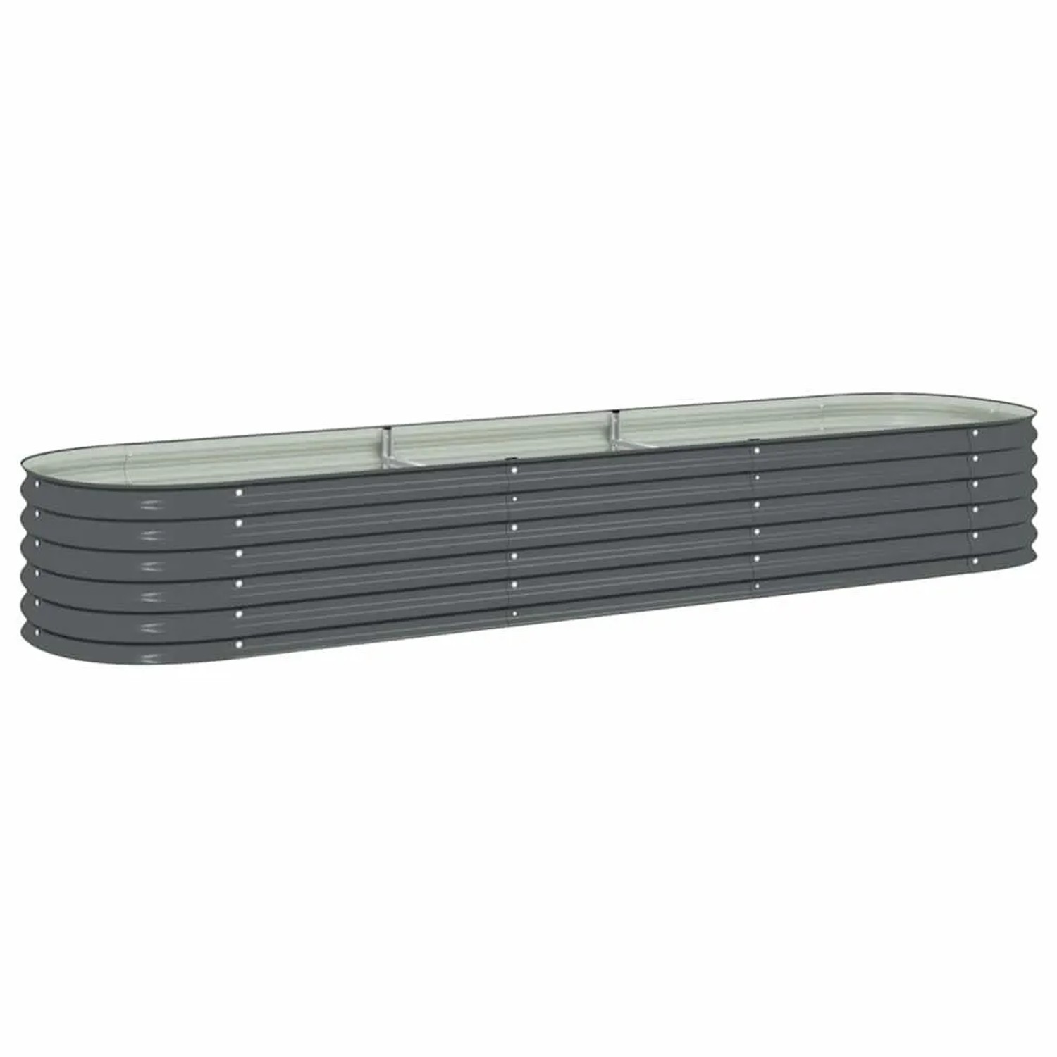 vidaXL Garten-Hochbeet 320x80x44 cm Verzinkter Stahl Grau 45527