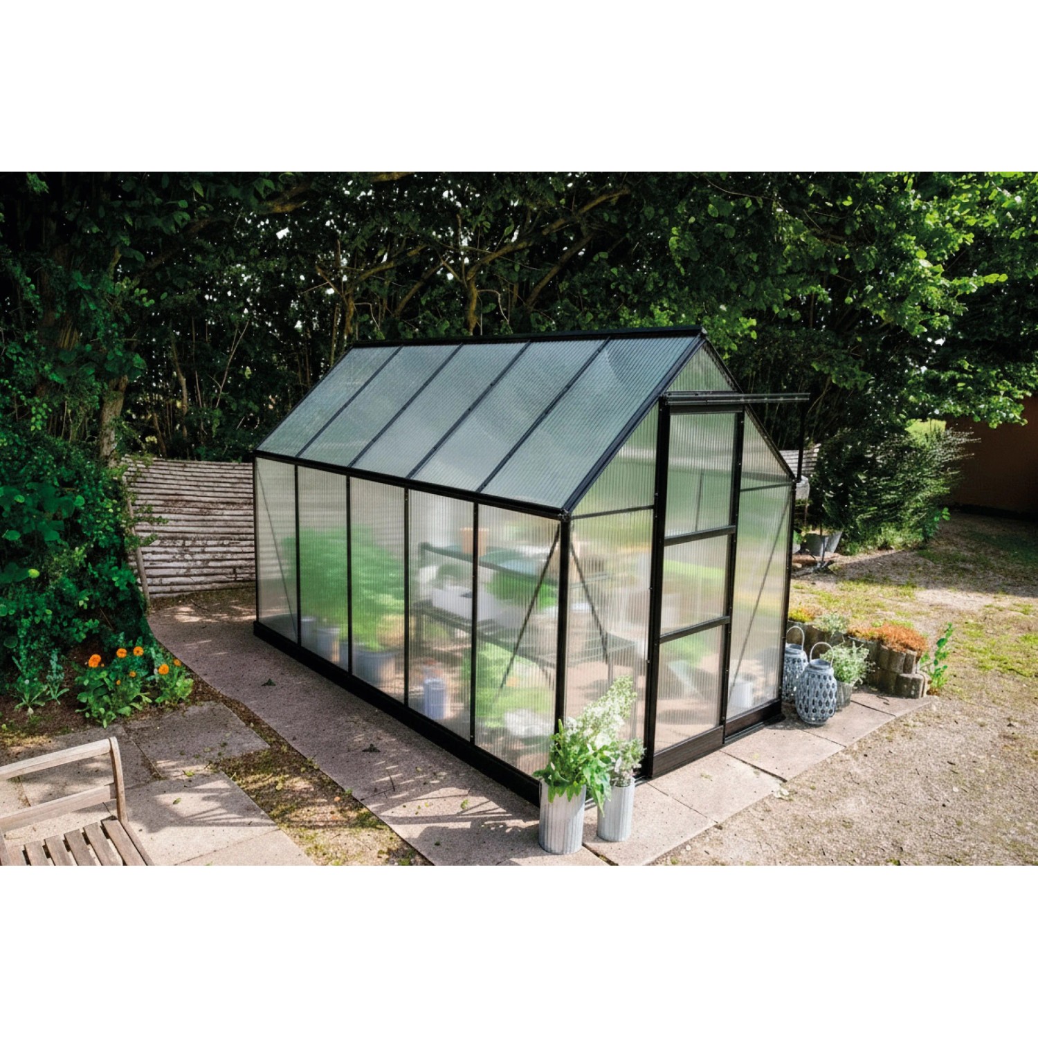 Halls Gewächshaus Icon 6 Schwarz 6,1 m² günstig online kaufen