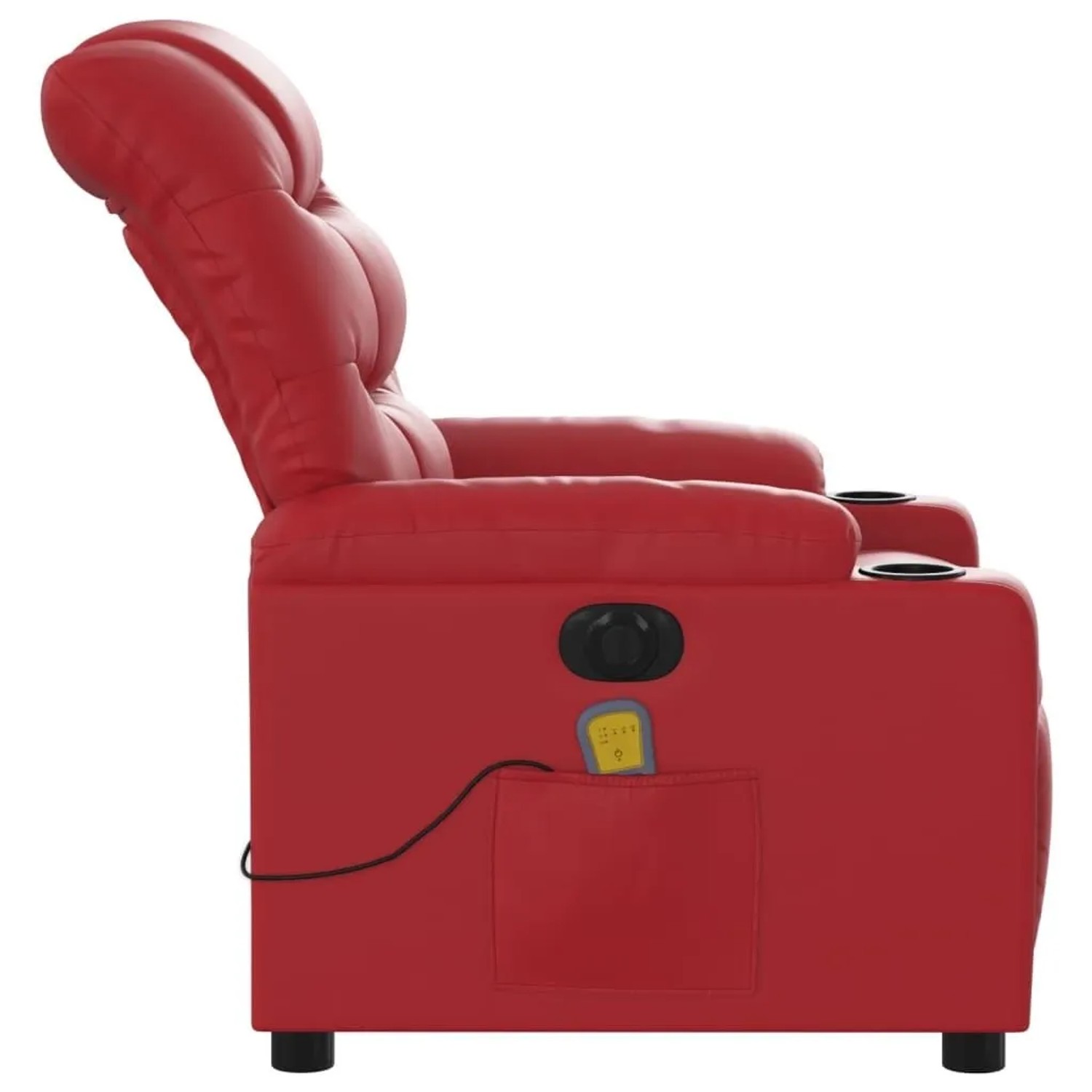 vidaXL Massagesessel Elektrisch Rot Kunstleder 3206597_10