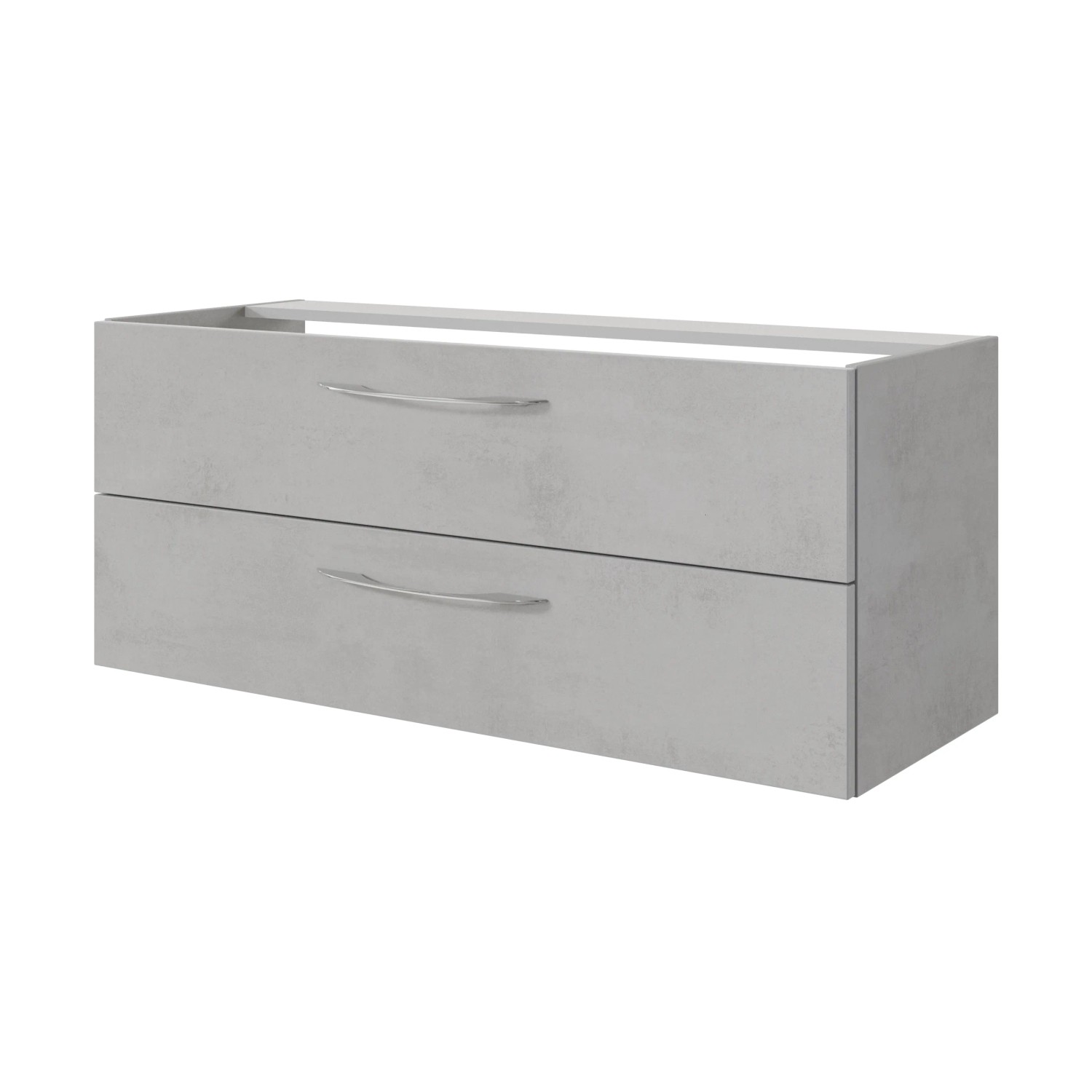 Pelipal Waschtischunterschrank Serie 4035, Oxid Hellgrau, 2 Schubladen mit Griffen.