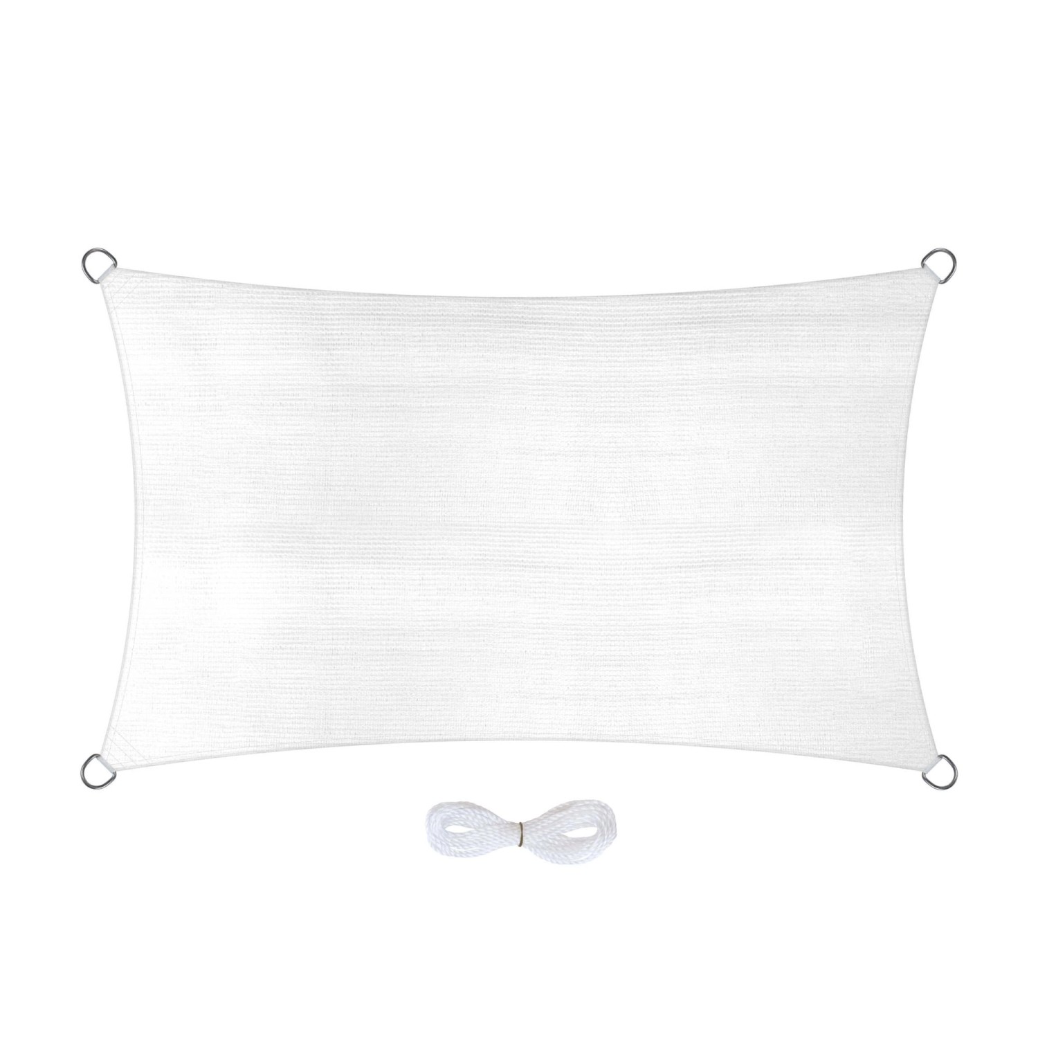 Jardinion Sonnensegel Rechteck 3 x 5m Weiß für Garten/Balkon/Terasse günstig online kaufen
