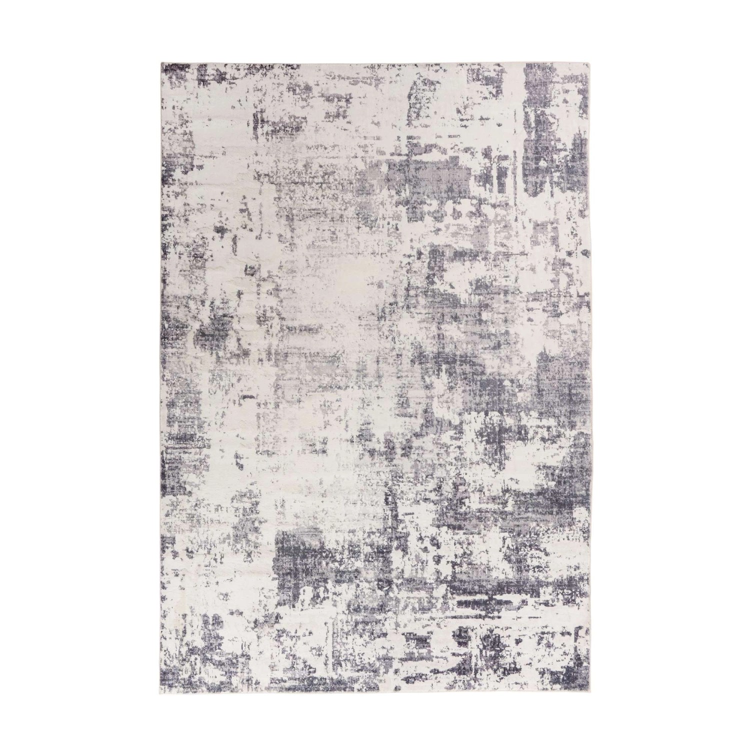 MeGusta Kurzflor Teppich Vintage UsedLook Grau 160x230 cm Consuelo
