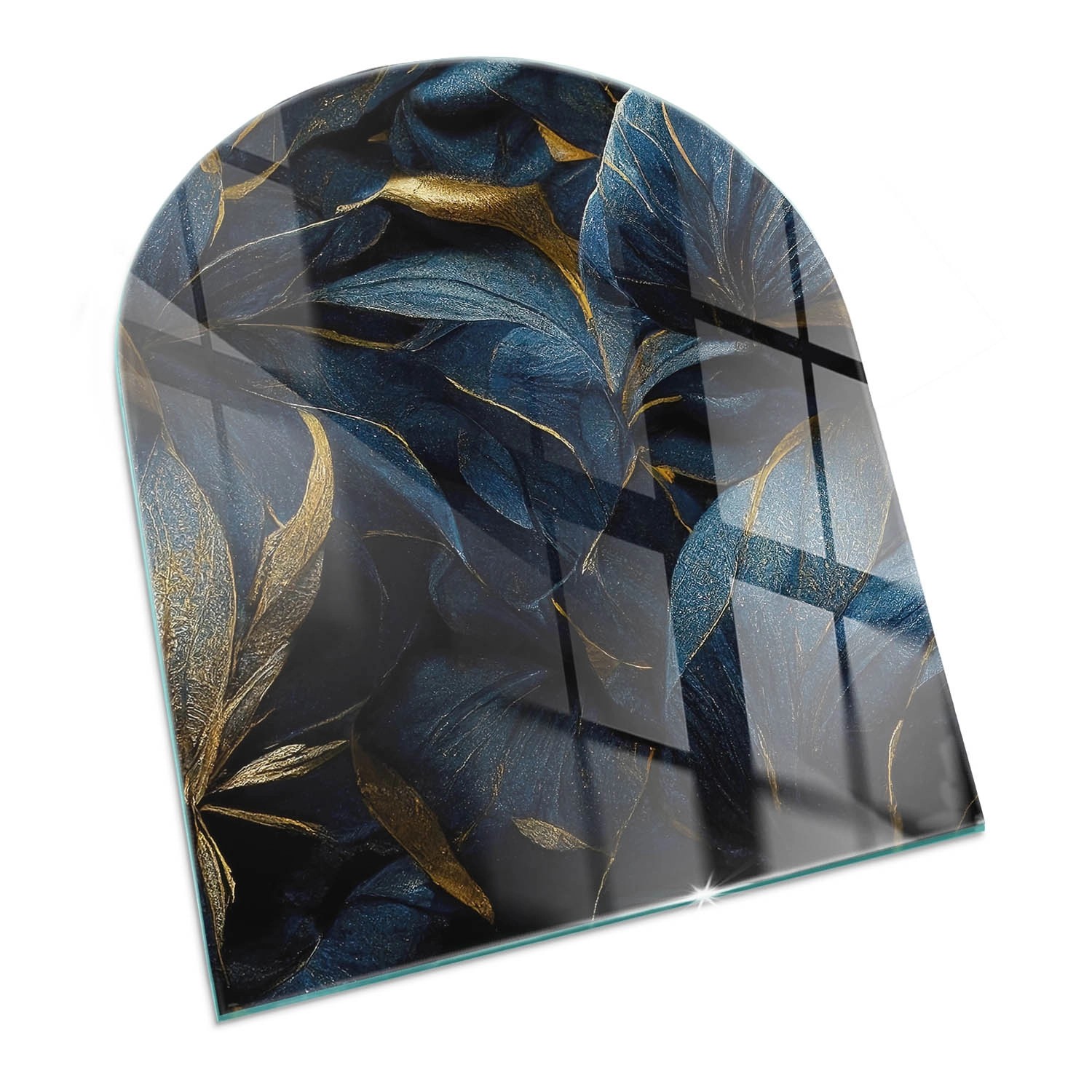 Tulup Glasplatte für Kamin Elegante Blätter in Textur Kaminofen Glas Bodenp günstig online kaufen