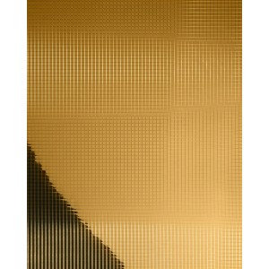 Goldenes Wandpaneel Mosaik Spiegeloptik, WALLFACE 27374, 980x980 mm. Dekorative Wandverkleidung.