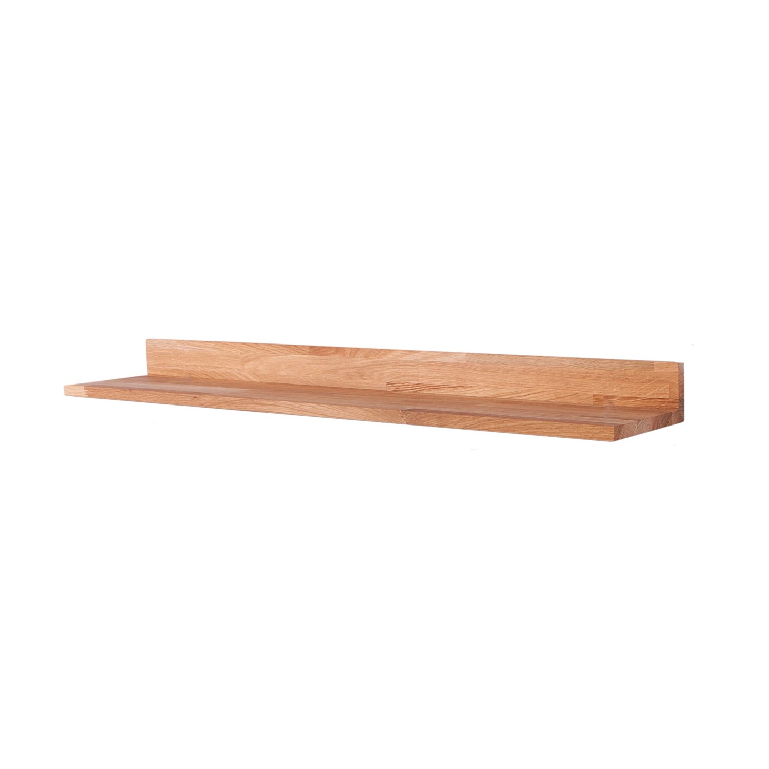 DELUKE Wandboard HEIDI Geölt Eiche Eichenbraun 8x100x20cm Wandregal Bücherregal Schweberegal