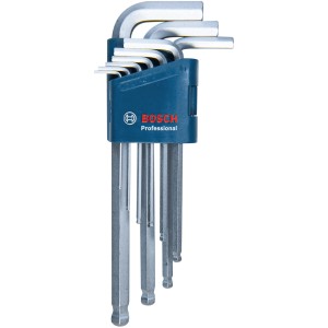 Bosch Professional Innensechskantschlüssel-Set Hex, 9-teilig im Halter.